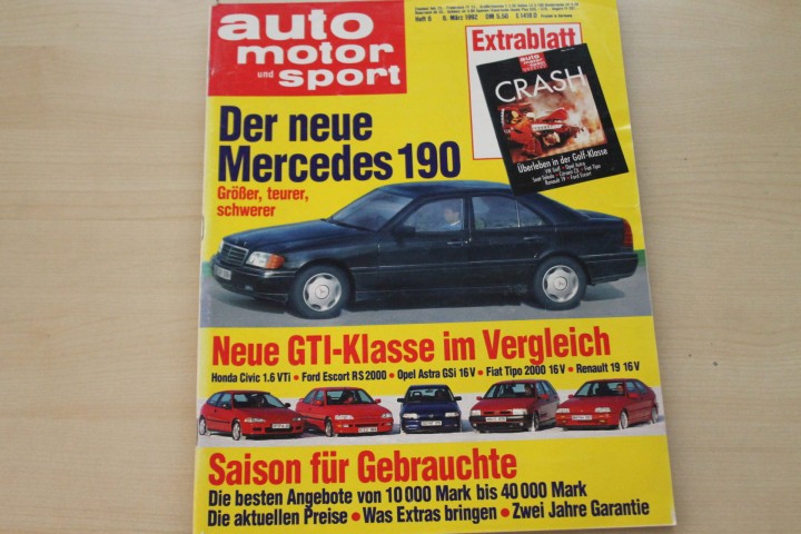 Deckblatt Auto Motor und Sport (06/1992)